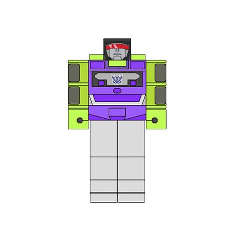Çocuklar İçin  Transformers Kağıt Kübik Oyuncaklar Şablonu  