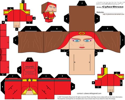 Çocuklar İçin  Flash Gordon Kağıt Kübik Oyuncaklar Şablonu  