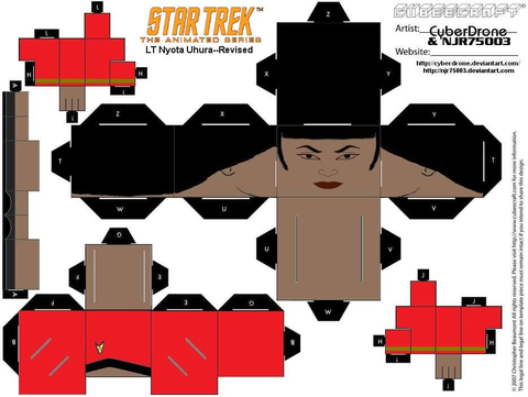 Çocuklar İçin  Star Trek Kağıt Kübik Oyuncaklar Şablonu  