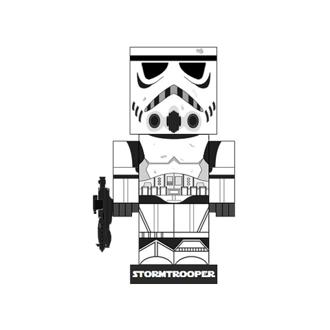Çocuklar İçin  Star Wars Kağıt Kübik Oyuncaklar Şablonu  