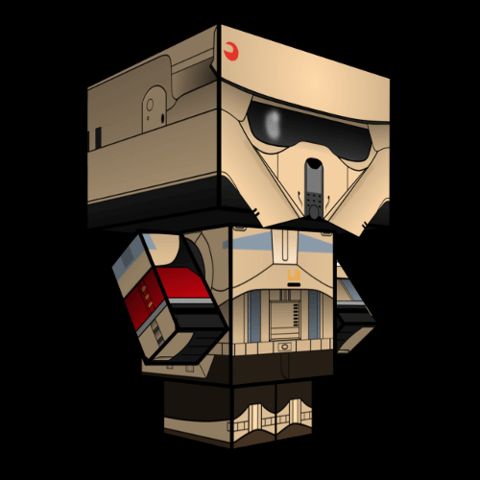 Çocuklar İçin  Star Wars Kağıt Kübik Oyuncaklar Şablonu  