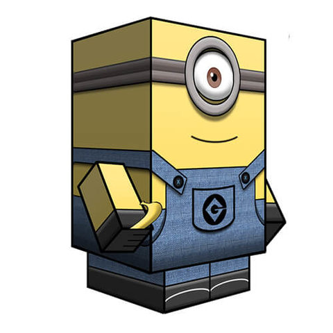Çocuklar İçin  Despicable Me-2 Kağıt Kübik Oyuncaklar Şablonu  