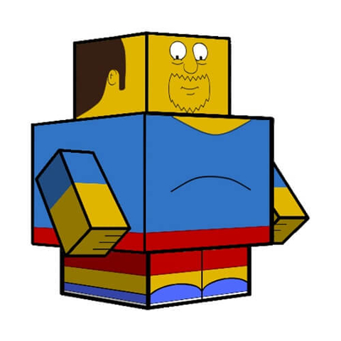 Çocuklar İçin  Simpsons Kağıt Kübik Oyuncaklar Şablonu  