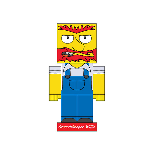 Çocuklar İçin  Simpsons Kağıt Kübik Oyuncaklar Şablonu  