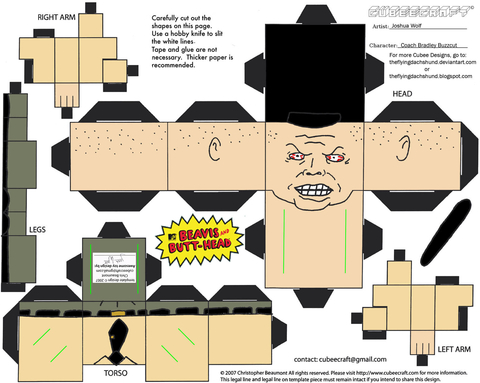 Çocuklar İçin  Toysbeavis Kağıt Kübik Oyuncaklar Şablonu  