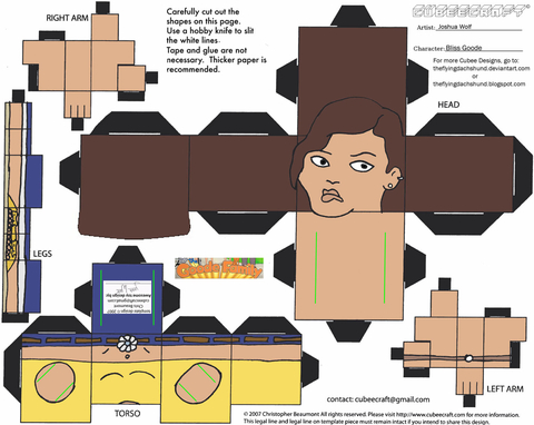 Çocuklar İçin  Toysbeavis Kağıt Kübik Oyuncaklar Şablonu  