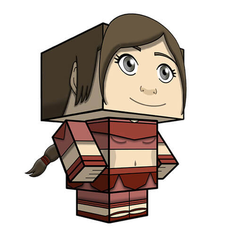 Çocuklar İçin  Avatar the Last Airbender Kağıt Kübik Oyuncaklar Şablonu  