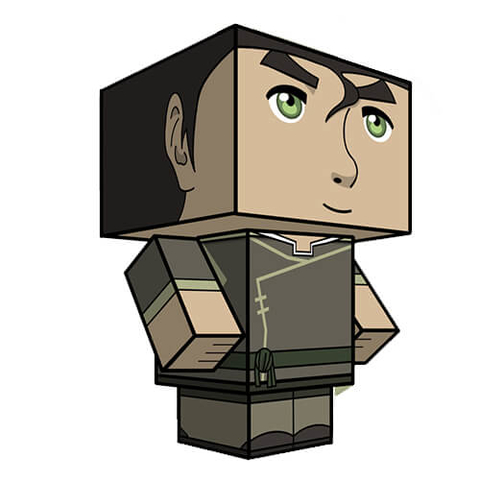 Çocuklar İçin  Avatar the Legend of Korra Kağıt Kübik Oyuncaklar Şablonu  
