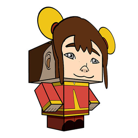 Çocuklar İçin  Avatar the Legend of Korra Kağıt Kübik Oyuncaklar Şablonu  