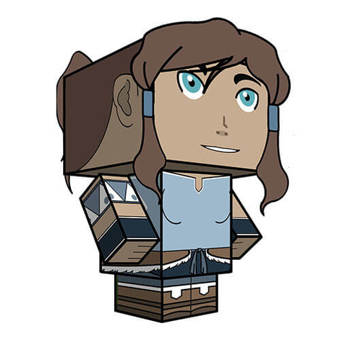 Çocuklar İçin  Avatar the Legend of Korra Kağıt Kübik Oyuncaklar Şablonu  