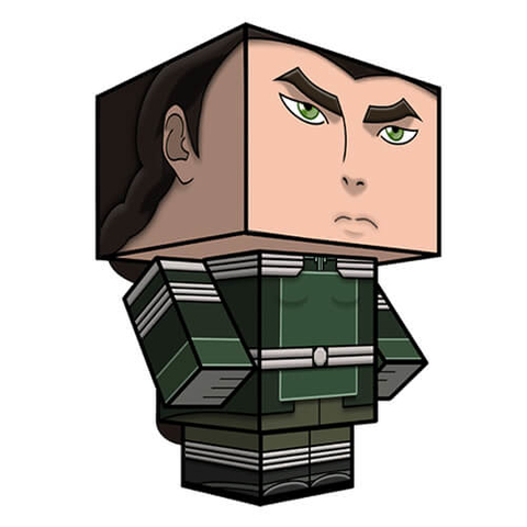 Çocuklar İçin  Avatar the Legend of Korra Kağıt Kübik Oyuncaklar Şablonu  