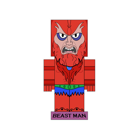 Çocuklar İçin  He-Man Kağıt Kübik Oyuncaklar Şablonu  