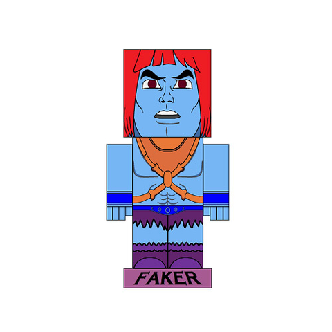 Çocuklar İçin  He-Man Kağıt Kübik Oyuncaklar Şablonu  
