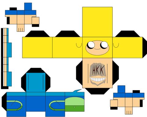 Çocuklar İçin  Macera Zamanı Kağıt Kübik Oyuncaklar Şablonu  