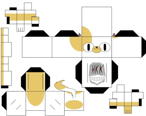 Çocuklar İçin  Macera Zamanı Kağıt Kübik Oyuncaklar Şablonu  