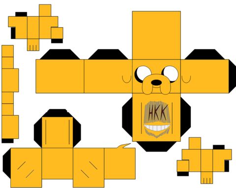 Çocuklar İçin  Macera Zamanı Kağıt Kübik Oyuncaklar Şablonu  