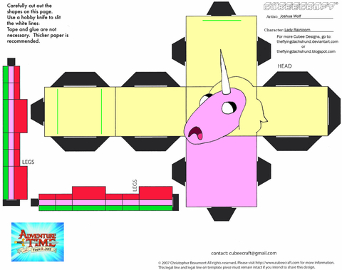Çocuklar İçin  Macera Zamanı Kağıt Kübik Oyuncaklar Şablonu  