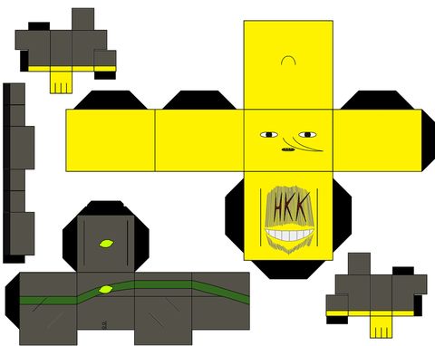 Çocuklar İçin  Macera Zamanı Kağıt Kübik Oyuncaklar Şablonu  