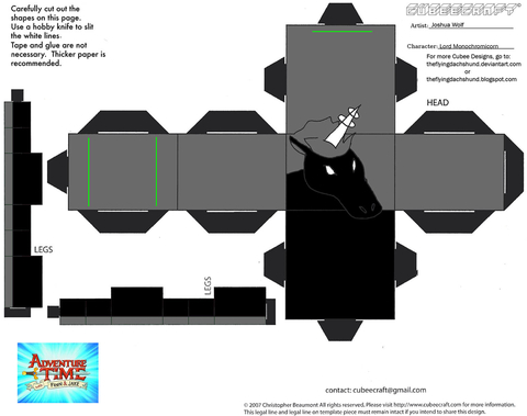 Çocuklar İçin  Macera Zamanı Kağıt Kübik Oyuncaklar Şablonu  