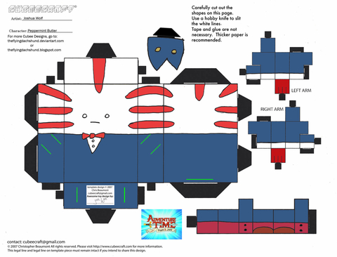 Çocuklar İçin  Macera Zamanı Kağıt Kübik Oyuncaklar Şablonu  