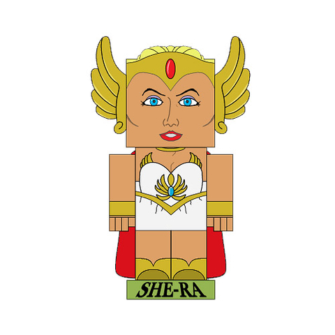 Çocuklar İçin  She-ra Kağıt Kübik Oyuncaklar Şablonu  