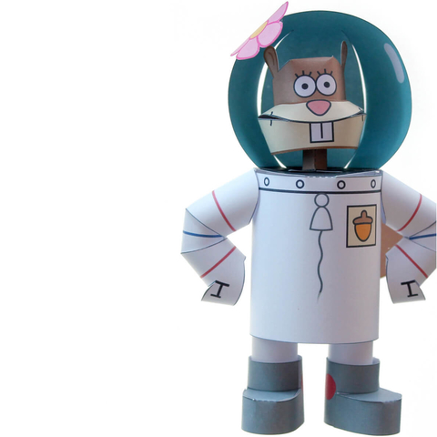 Çocuklar İçin  Spongebob Squarepants Kağıt Kübik Oyuncaklar Şablonu  