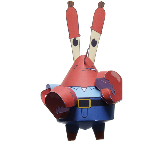 Çocuklar İçin  Spongebob Squarepants Kağıt Kübik Oyuncaklar Şablonu  