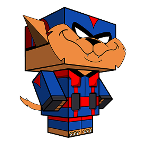 Çocuklar İçin  Swat Kats Kağıt Kübik Oyuncaklar Şablonu  
