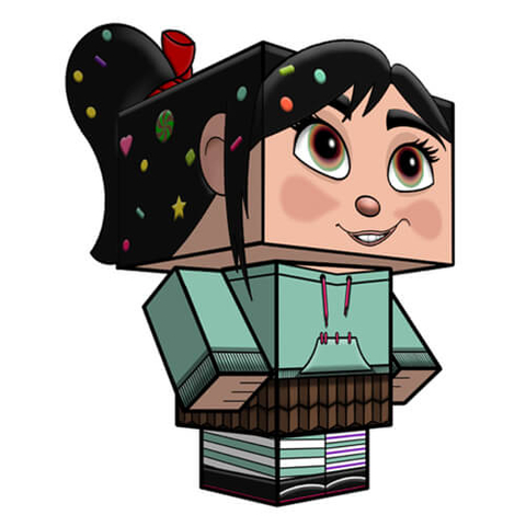 Çocuklar İçin  Wreck it Ralph Kağıt Kübik Oyuncaklar Şablonu  