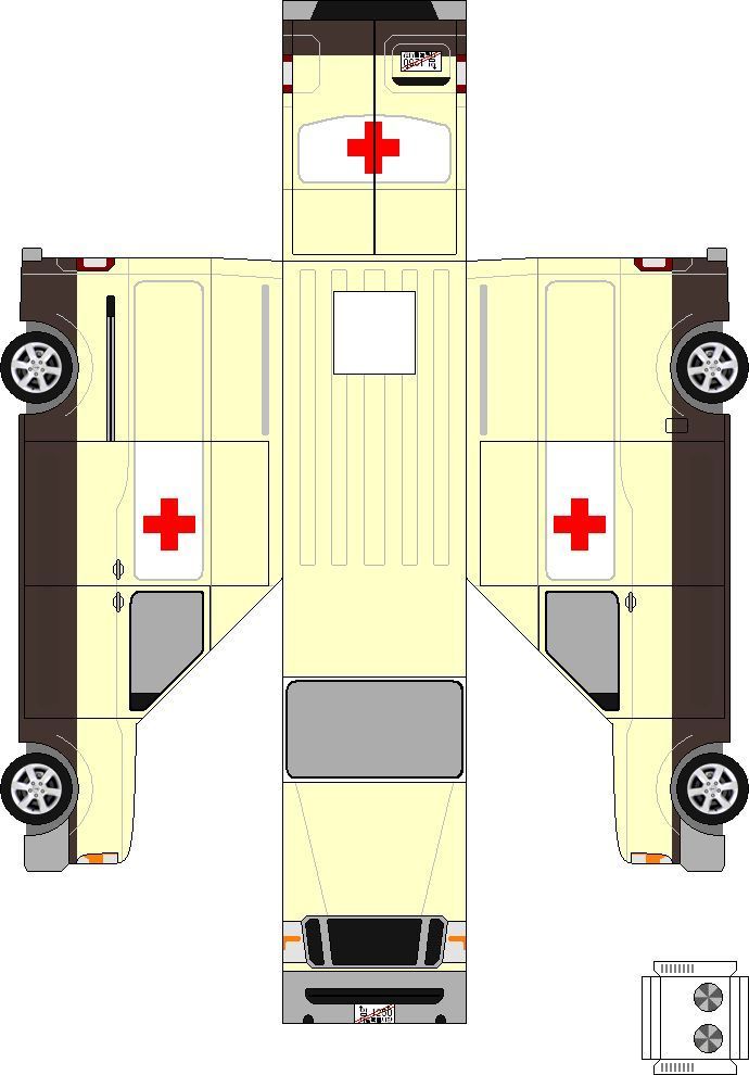 Çocuklar İçin  Ambulans Hazır Maket Şablonları  