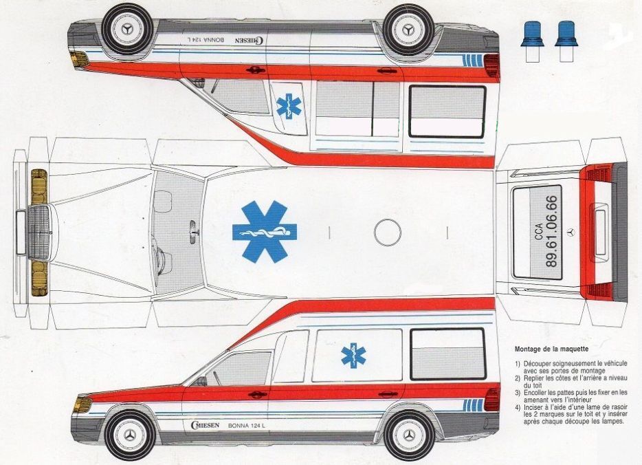 Çocuklar İçin  Ambulans Hazır Maket Şablonları  