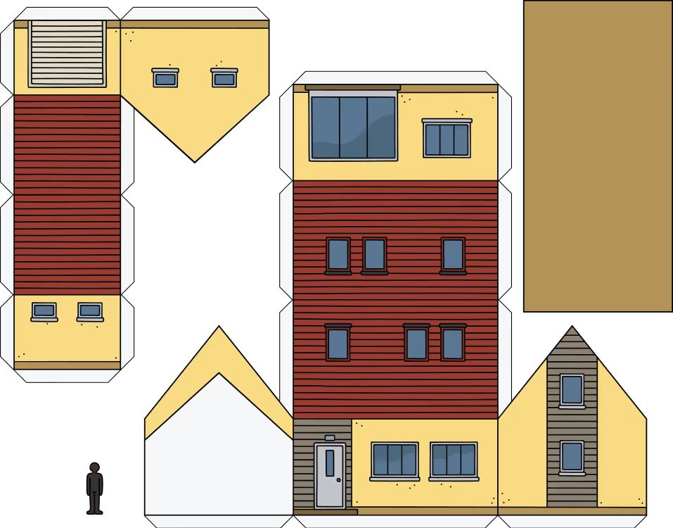 Çocuklar İçin  Ev Hazır Maket Şablonları  