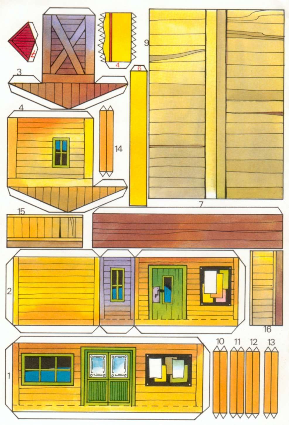 Çocuklar İçin  Ev Hazır Maket Şablonları  