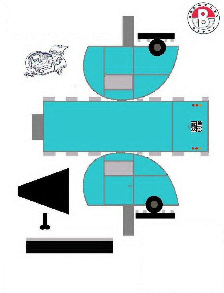 Çocuklar İçin  Karavan Hazır Maket Şablonları  