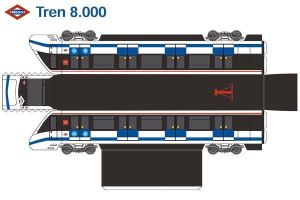 Çocuklar İçin  Tren Hazır Maket Şablonları  