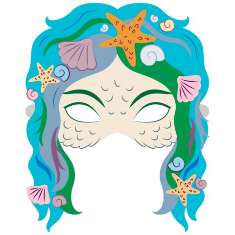 Çocuklar İçin  Fantazi Hazır Maske Şablonları 