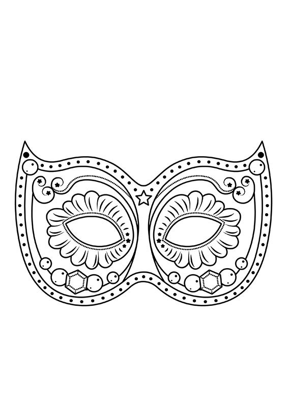 Çocuklar İçin  Balo Hazır Maske Şablonları 