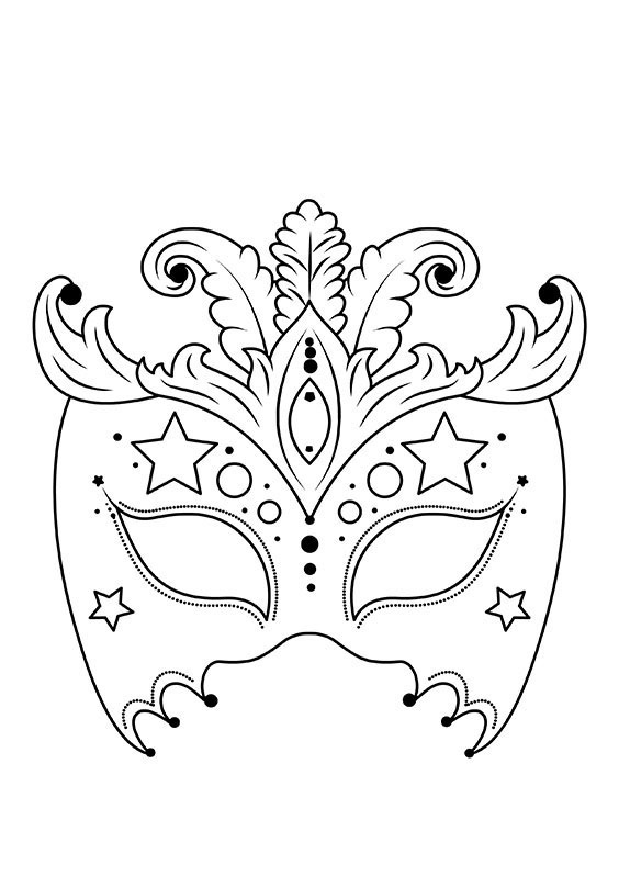 Çocuklar İçin  Balo Hazır Maske Şablonları 