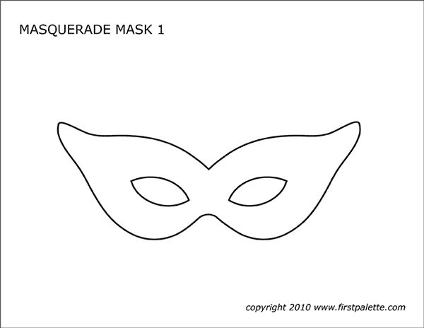 Çocuklar İçin  Balo Hazır Maske Şablonları 
