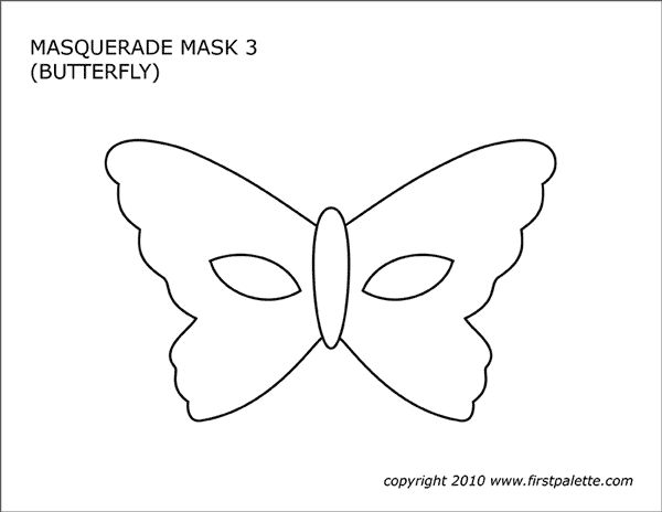 Çocuklar İçin  Balo Hazır Maske Şablonları 