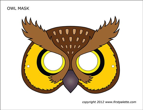 Baykuş     maske Şablonları