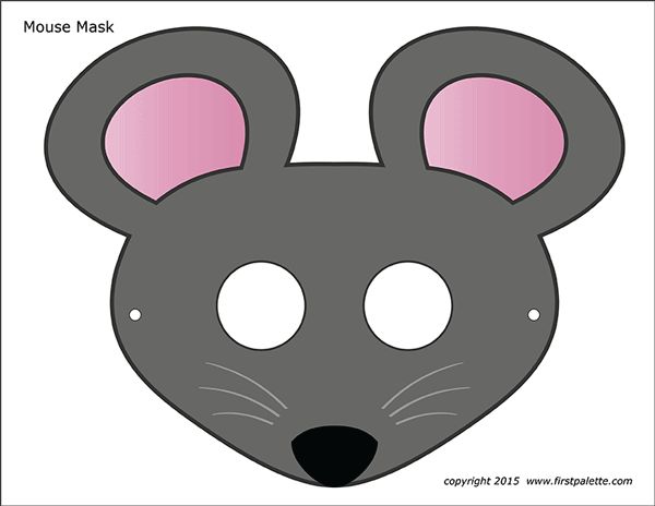 Çocuklar İçin  Fare Hazır Maske Şablonları 