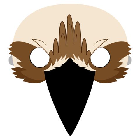Çocuklar İçin  Kartal Hazır Maske Şablonları 