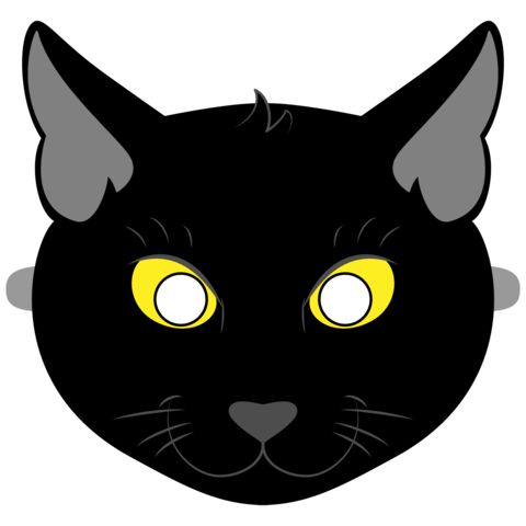    Kedi    maske Şablonları