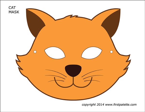 Çocuklar İçin  Kedi Hazır Maske Şablonları 