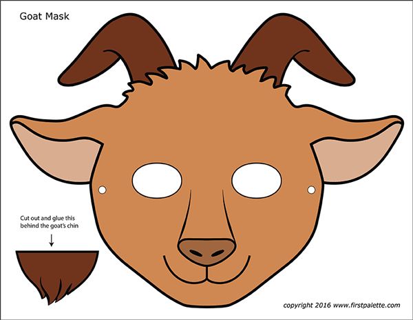  Keçi   maske Şablonları