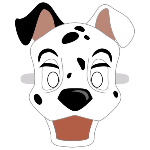 Çocuklar İçin  Köpek Hazır Maske Şablonları 