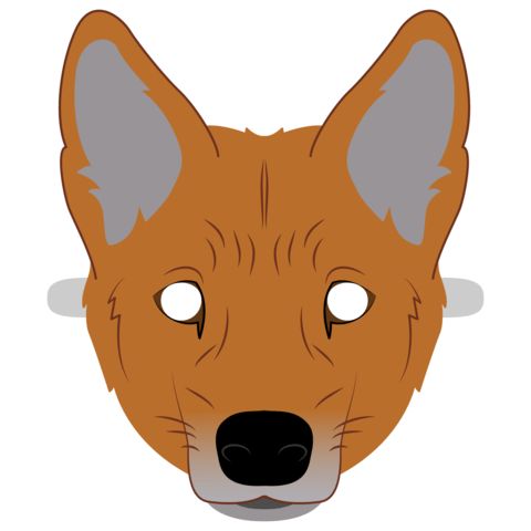 Çocuklar İçin  Köpek Hazır Maske Şablonları 