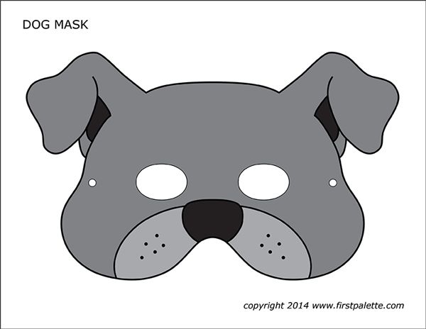 Çocuklar İçin  Köpek Hazır Maske Şablonları 