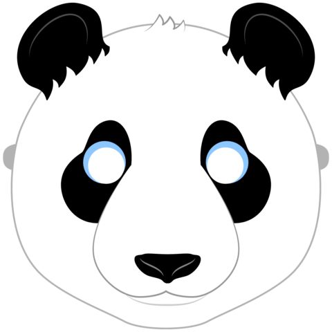   Panda  maske Şablonları
